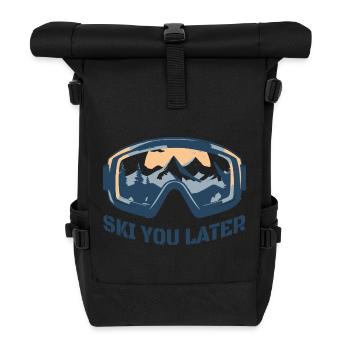 Ski You Later – Skibrille Ski & Snowboard Humor - Rolltop Rucksack - Schwarz - Vorne
