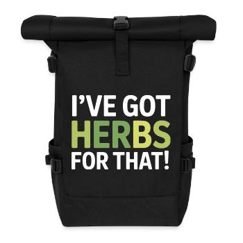 Naturopath I've Got Herbs For That Professional  - Roll Top Backpack - black - Front