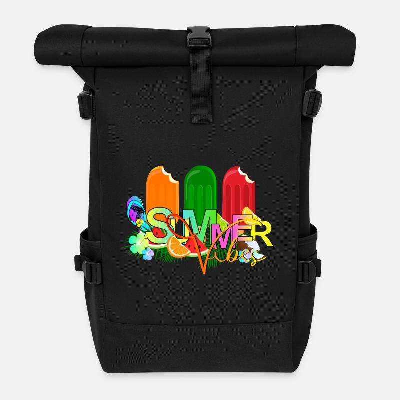 Ambiance estivale - Sac à dos roll top - noir