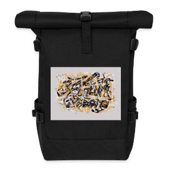 Tag ohne Gesicht - Rolltop Rucksack - Schwarz - Vorne
