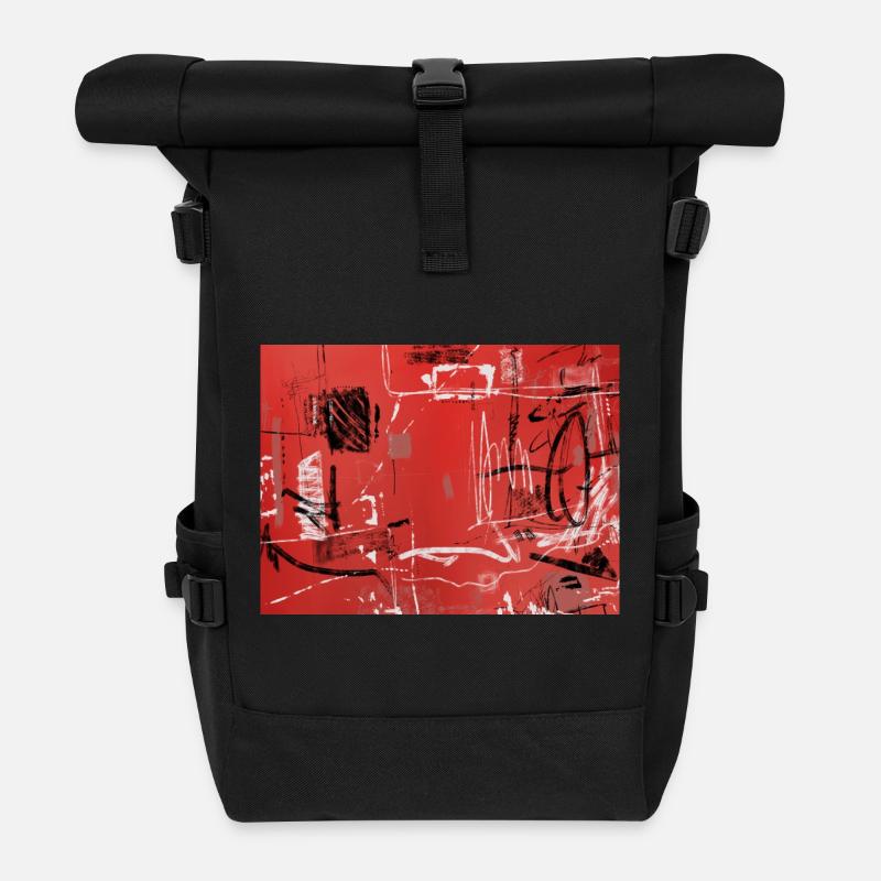 Stadtbewertung - Rolltop Rucksack - Schwarz
