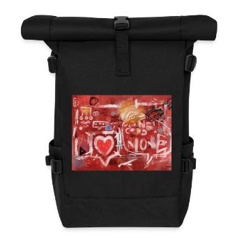Connected-Alone-Severino-Canepa - Roll Top Backpack - black - Front