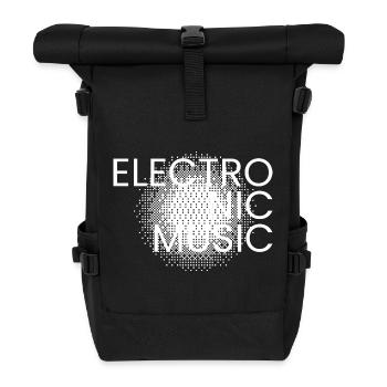 Electronic Music Poster - Roll Top Backpack - black - Front