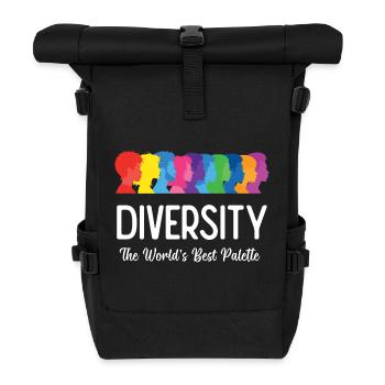 LGBT-Pride-Monat – Vielfalt. Die beste Palette - Rolltop Rucksack - Schwarz - Vorne