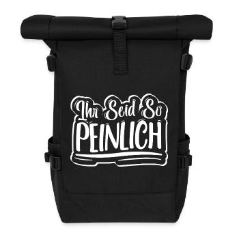 Ihr seid so peinlich Spruch Jugendlich - Rolltop Rucksack - Schwarz - Vorne