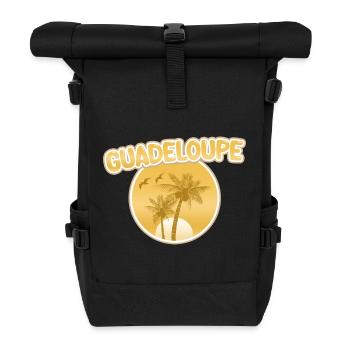 Strand Guadeloupe - Rolltop Rucksack - Schwarz - Vorne
