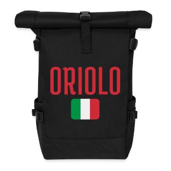 Oriolo Italian Flag - Roll Top Backpack - black - Front