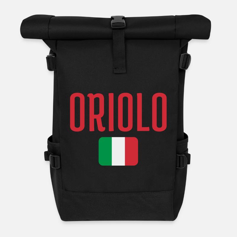 Drapeau italien d’Oriolo - Sac à dos roll top - noir