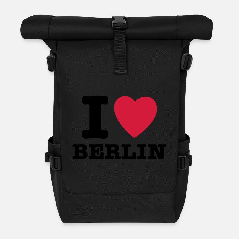 Berlin - Roll Top Backpack - black
