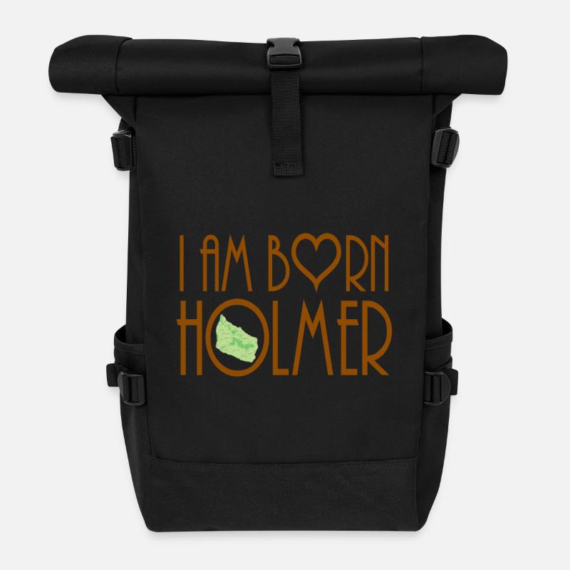 ich bin bornholmer - Rolltop Rucksack - Schwarz