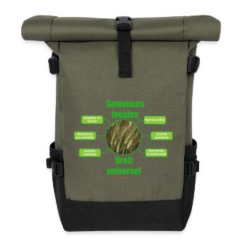 lokale Samen - Rolltop Rucksack - Olive/Schwarz - Vorne