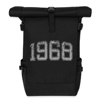 1968 Jahrgang - Rolltop Rucksack - Schwarz - Vorne