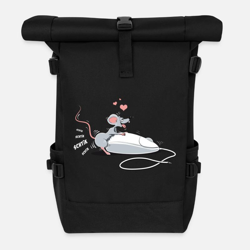 Die Maus ... - Rolltop Rucksack - Schwarz