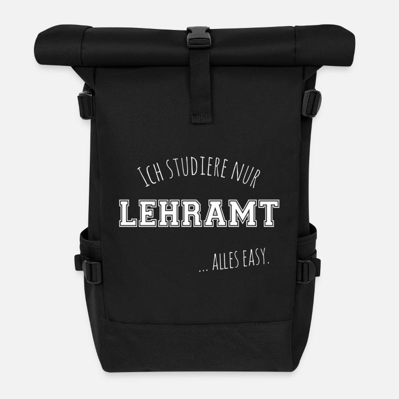 Lehramt Studium Geschenk Lehrer Student - Rolltop Rucksack - Schwarz