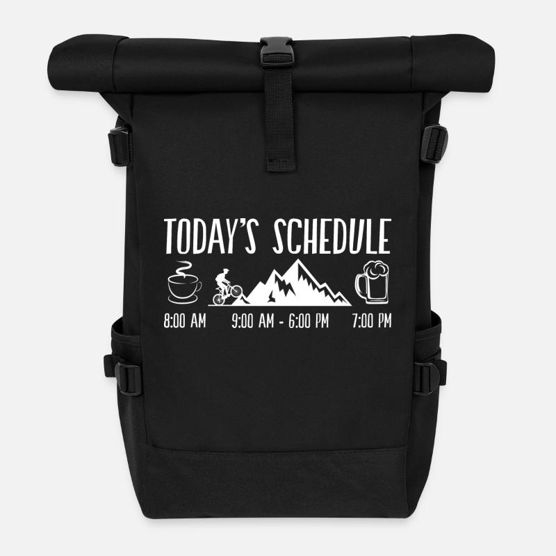 AUJOURD'HUI ANNEXE VTT Montagne - Sac à dos roll top - noir