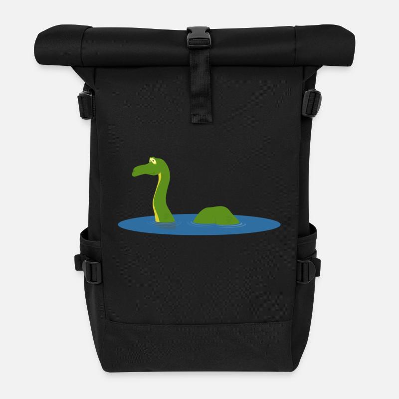 See Monster Meer - Rolltop Rucksack - Schwarz