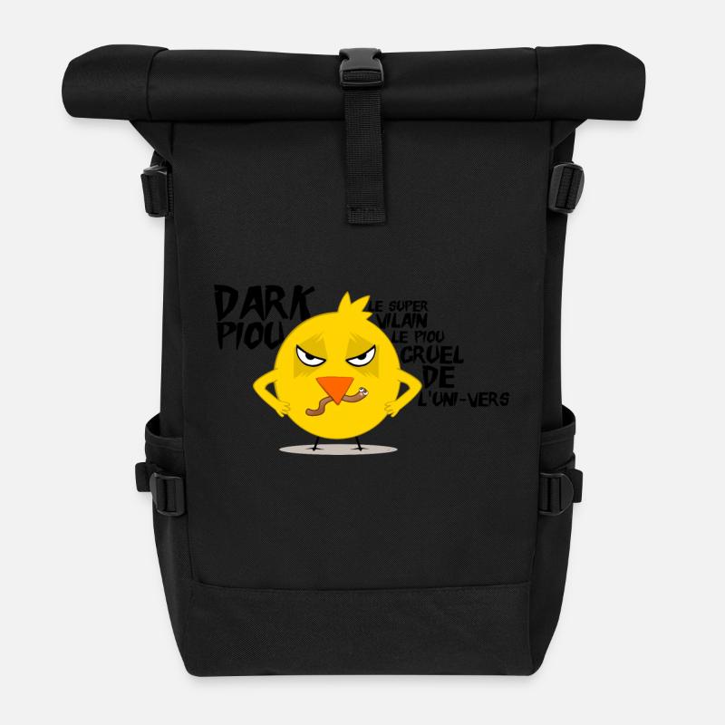Dark Piou - Sac à dos roll top - noir