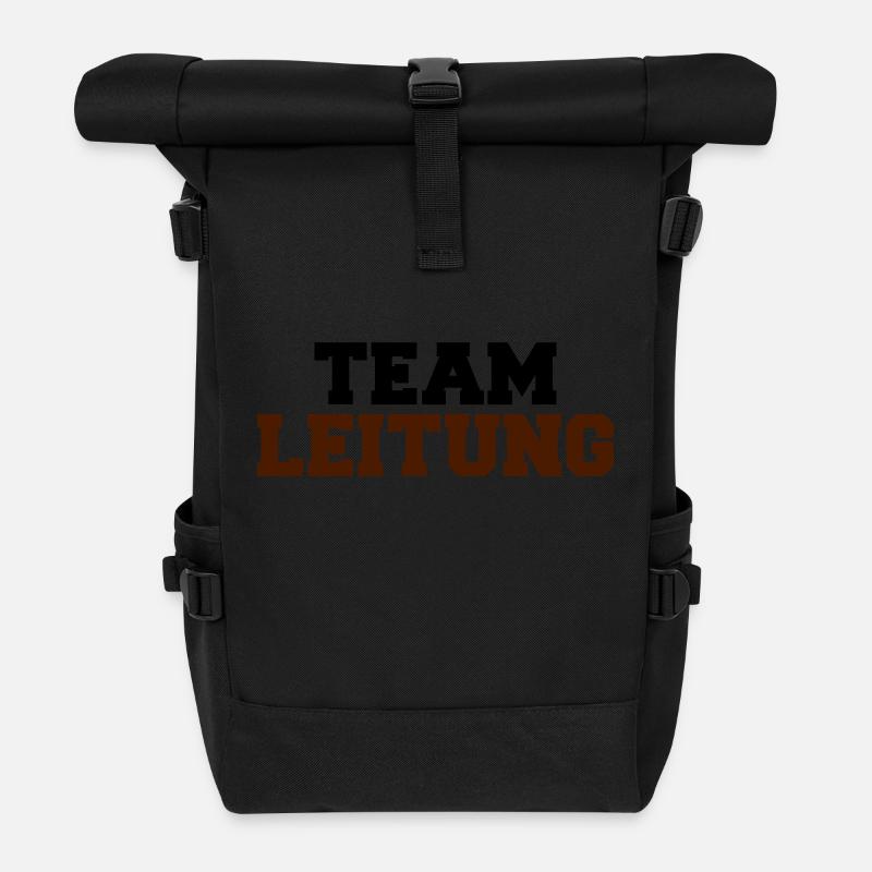 team-leitung - Rolltop Rucksack - Schwarz