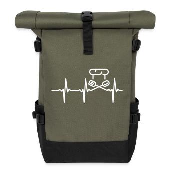 Battement de coeur - Sac à dos roll top - olive/noir - Devant