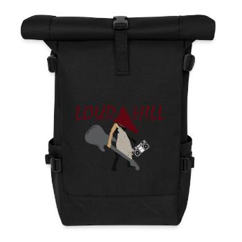 Loud Hill Pyramidenkopf Monster Geschenkidee - Rolltop Rucksack - Schwarz - Vorne