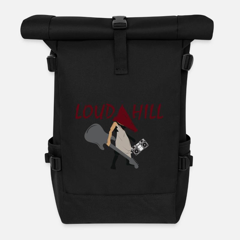Loud Hill Pyramidenkopf Monster Geschenkidee - Rolltop Rucksack - Schwarz