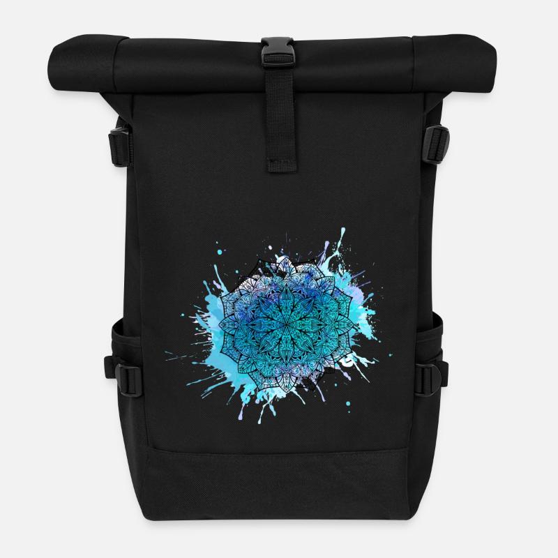 Mandala - Rolltop Rucksack - Schwarz