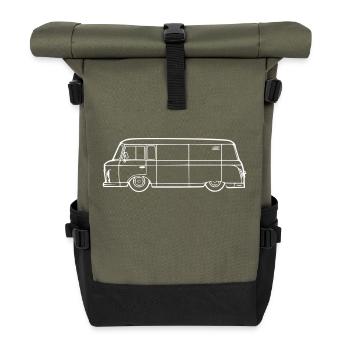 Barkas B1000 DDR IFA VEB Cult Ossi - Sac à dos roll top - olive/noir - Devant