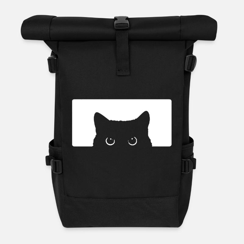 regard de chat cat look - Sac à dos roll top - noir