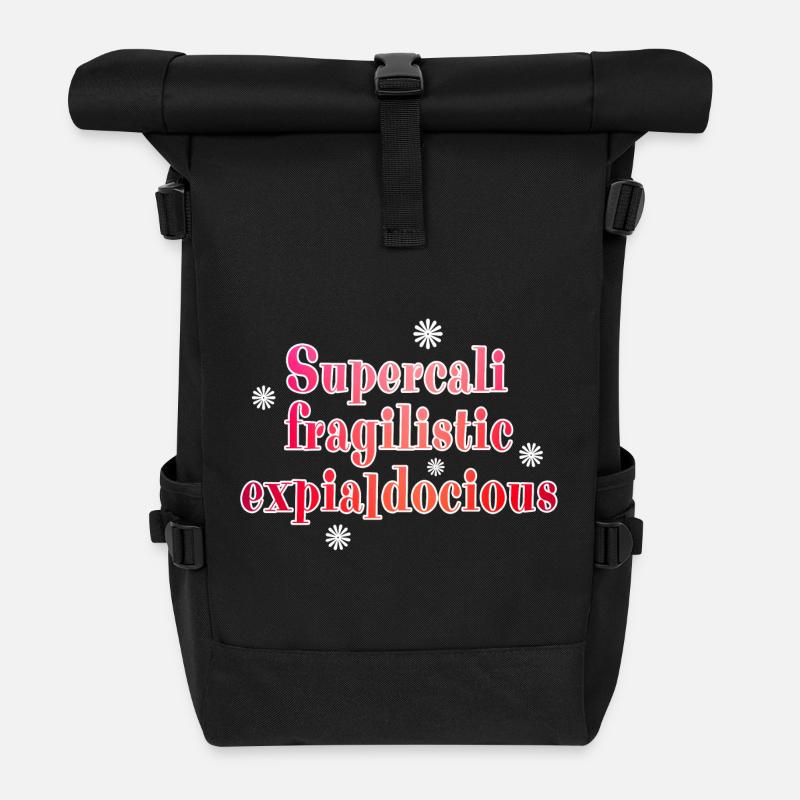 Supercalifragilistic - Sac à dos roll top - noir