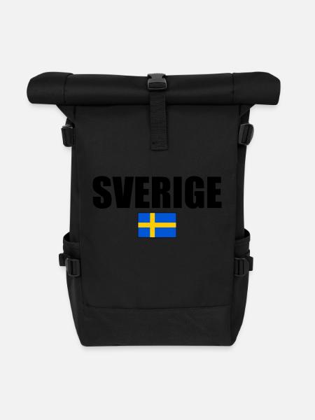 sverige - Sac à dos roll top - noir