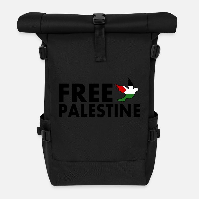 Free palestine - Rolltop Rucksack - Schwarz