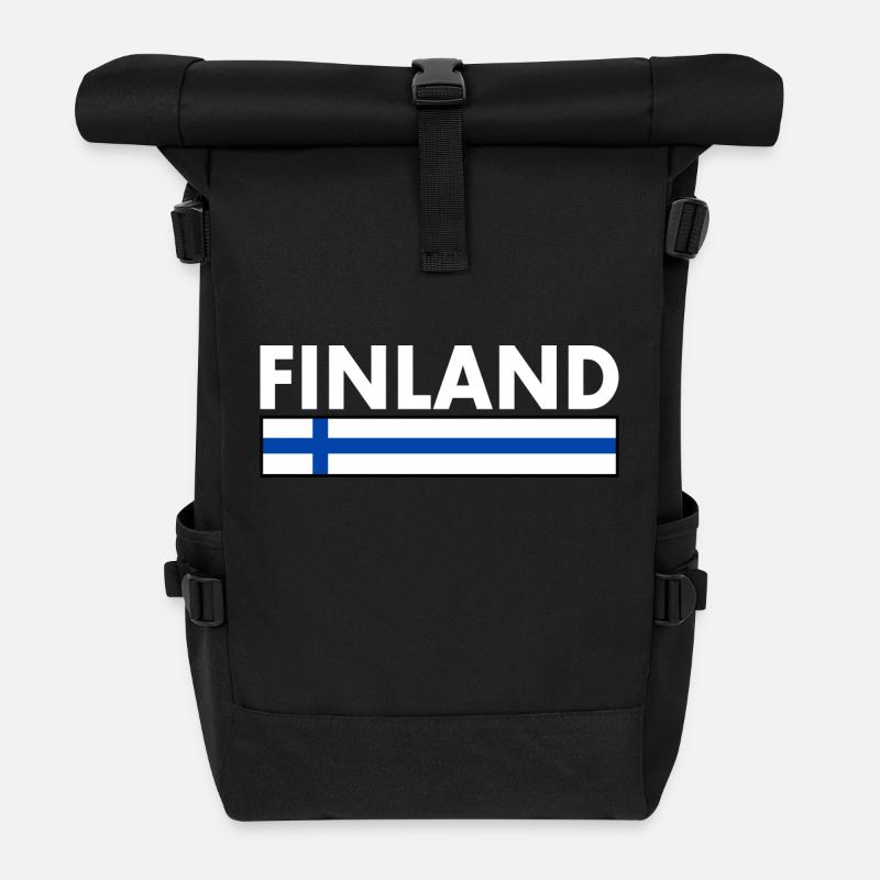 Finnland - Rolltop Rucksack - Schwarz