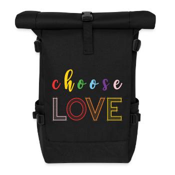 Pride Month - Liebe - Rolltop Rucksack - Schwarz - Vorne