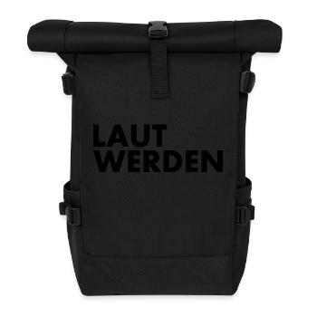 Laut werden - Rolltop Rucksack - Schwarz - Vorne