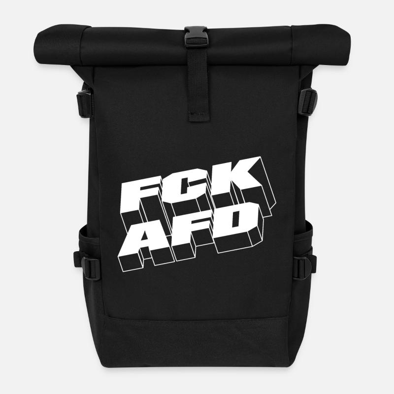 FCKAFD - Rolltop Rucksack - Schwarz