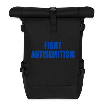 fight antisemitism - Roll Top Backpack - black - Front