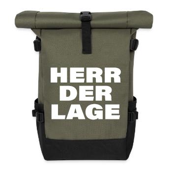 HERR DER LAGE - Rolltop Rucksack - Olive/Schwarz - Vorne