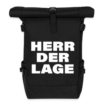 HERR DER LAGE - Rolltop Rucksack - Schwarz - Vorne