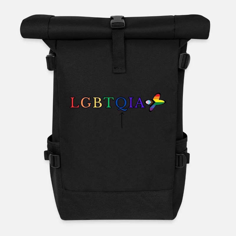 LGBTQIA+ - Rolltop Rucksack - Schwarz