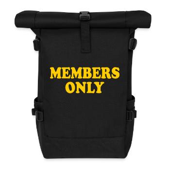 members only - Rolltop Rucksack - Schwarz - Vorne