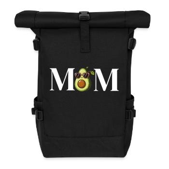 MOM Avocado Mamacado lustiges Obst für Mütter - Rolltop Rucksack - Schwarz - Vorne