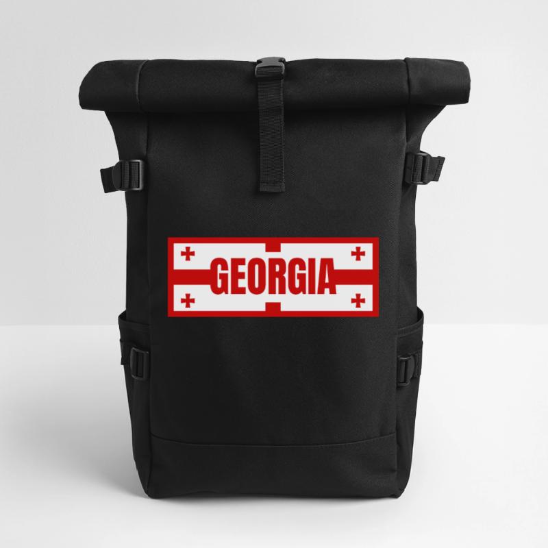 Conception du drapeau géorgien Sac à dos roll top
