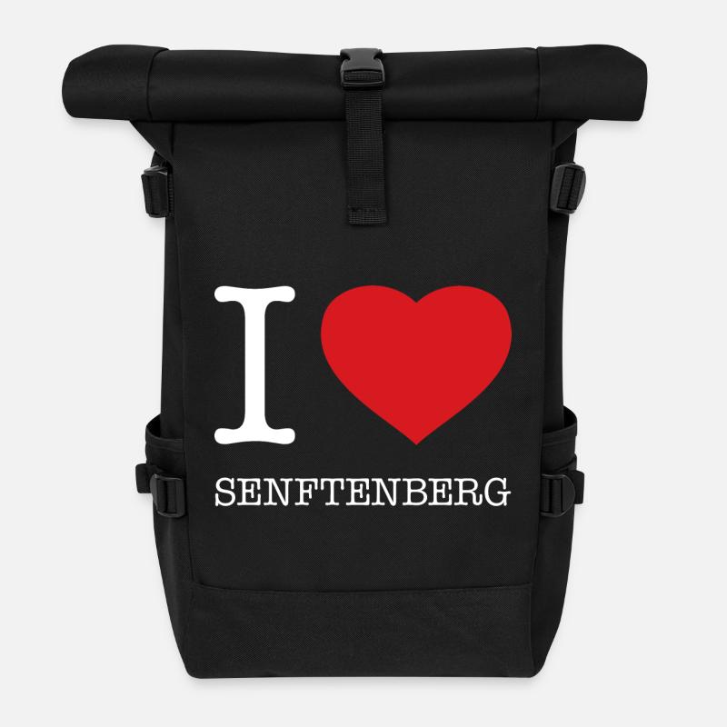 I LOVE SENFTENBERG - Rolltop Rucksack - Schwarz