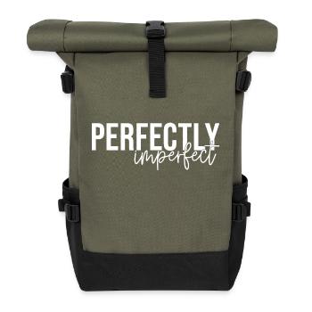 Embrassez des moments parfaitement imparfaits chaque jour - Sac à dos roll top - olive/noir - Devant