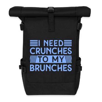 Fitness Motivation Bodybuilder I Need Crunches - Roll Top Backpack - black - Front
