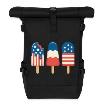 Cream Lover Independence Day 4th of July - Rolltop Rucksack - Schwarz - Vorne