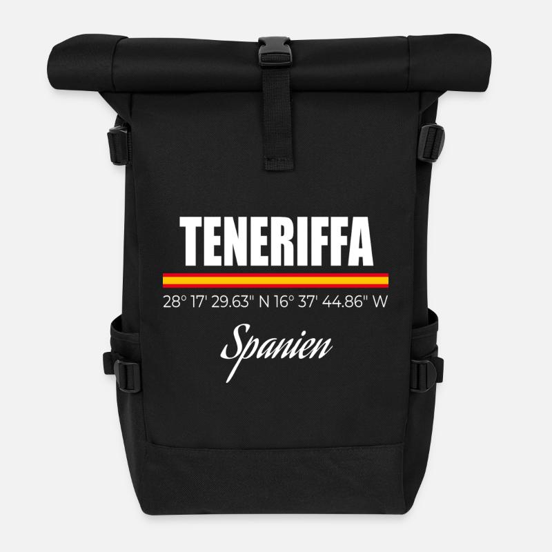 Teneriffa - Rolltop Rucksack - Schwarz