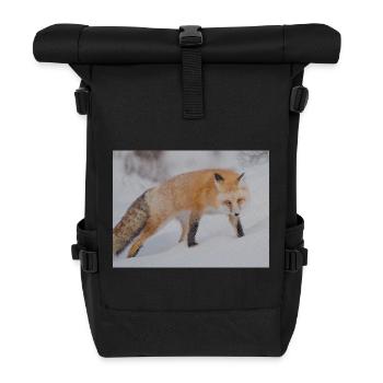 Renard des neiges Pixel Art - Sac à dos roll top - noir - Devant