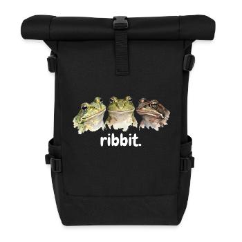 Frösche quaken lustig Froschliebhaber lustig quake - Rolltop Rucksack - Schwarz - Vorne