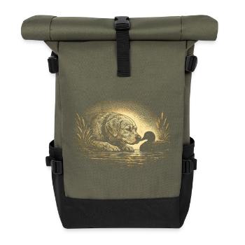 Duck Hunting Dog Duck - Roll Top Backpack - olive/black - Front